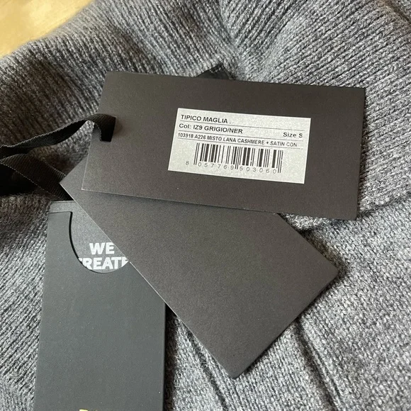 Pinko women's cashmere and wool blend cardigan +satin size small